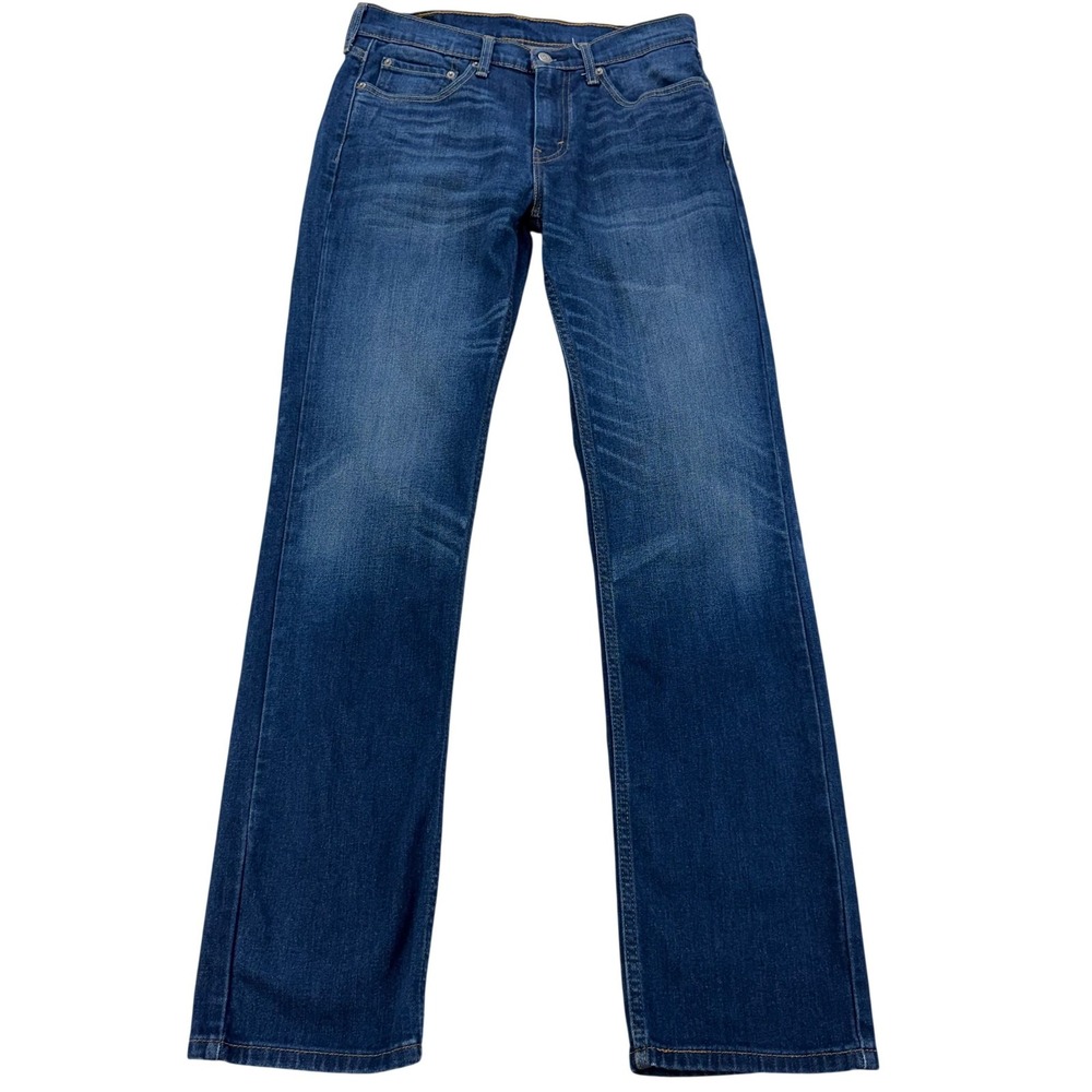 Levis 514 Jeans Mens 32x34 Blue Medium Wash Regular Straight Stretch Denim